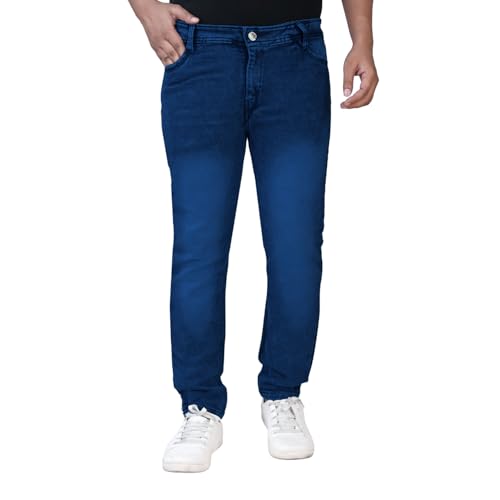 Image of Men's Slim Fit Stretchable Denim Jeans Stylish Mid-Rise Casual Wear Comfortable Soft Cotton Blend Fabric Trendy Jeans for Daily, Office & Party Use