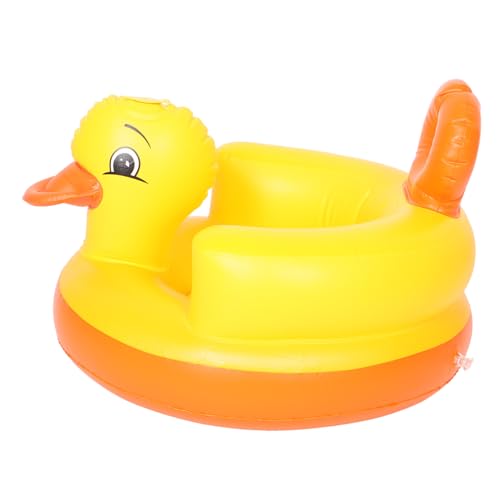 Double Fonction Assise et Canapé Bébé en PVC Résistant Jaune