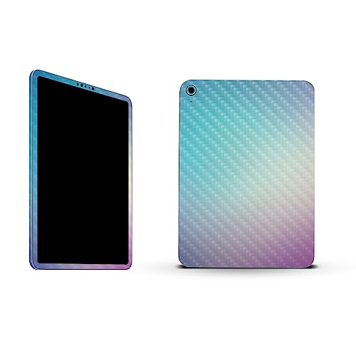 Image of MightySkins Carbon Fiber Skin Compatible with Apple iPad 10.9 inch 10th Gen (2022) Full Wrap Kit - Vivid Fog | Protective, Durable Textured Carbon Fiber Finish | Easy to Apply | Made in The USA