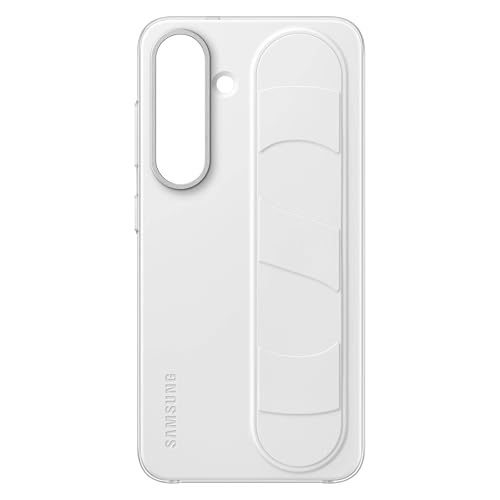 Image of Samsung Galaxy S25 Standing Grip Phone Case, Protective Cover, Soft Touch, Kickstand, Durable Design, US Version, EF-GS931CWEGUS, White