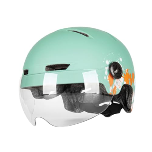 kowaku Capacete de bicicleta elétrica, equipamento de proteção com luz e viseira, masculino, feminin
