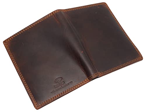 Vintage Leather Mens Slim Bifold Wallet RFID Blocking Credit Card Holder Wallets for Men4