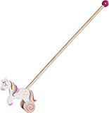  goki 54869 Schiebetier Einhorn H= 17 cm, Holz, bunt