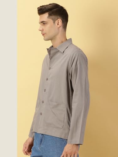 Image of Thomas Scott Men's | Solid | Full Sleeve | Regular Fit | 100% Cotton | Double Pocket | Spread Collar | Casual Shirt