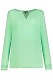 Langarm GINA LAURA Damen Shirt, breite Streifenbündchen, Tunika-Ausschnitt pastellmint XXL 728265 49-XXL