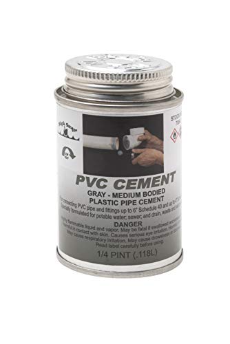 Cemento PVC en color gris, 1/4 pinta