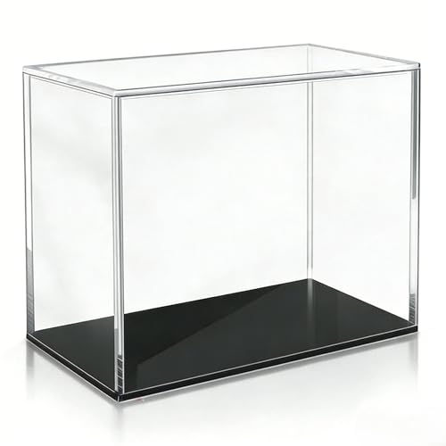 PureBowlic Vitrina acrílica negra para Elite Trainer, almacenamiento apilable a prueba de polvo con acolchado de espuma, tapa transparente resistente a los arañazos, protector de ajuste cómodo para