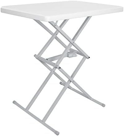 Tavolino Pieghevole Lifetime 80251 - Bianco, 66 Cm, Regolabile In Altezza, HDPE - Foto 9