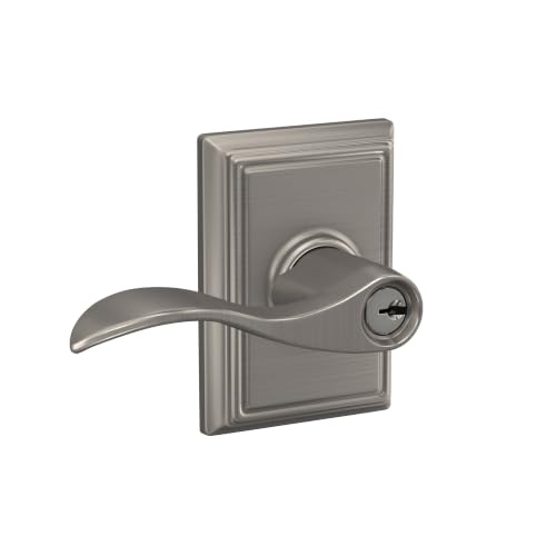 SCHLAGE Accent Keyed Entry Door Handle, Reversible, Satin Nickel - image 2
