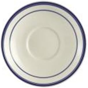 Blue Line 6 Inch White Saucers 36 Ct