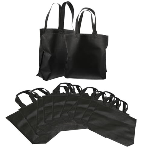 Unomor 12-piece Non-woven Grocery Tote Odorless Reusable Shopping Bags Tote for Shopping Takeout Storage