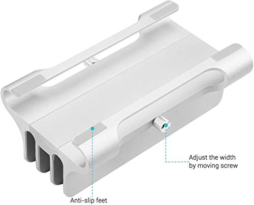 Image of URBAN KINGS 2 Slot Dual Vertical Laptop Stand for Desk Aluminum Adjustable Size & Space Saver Desktop Holder with Adjustable Dock Size