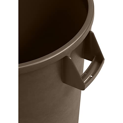 Image of Carlisle FoodService Products Bronco Round Waste Bin Trash Container 20 Gallon - Brown - Pack of 1