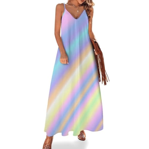 Robe longue pour femme ete legere et sans manches ideale pour flaner sur la plage en vacances