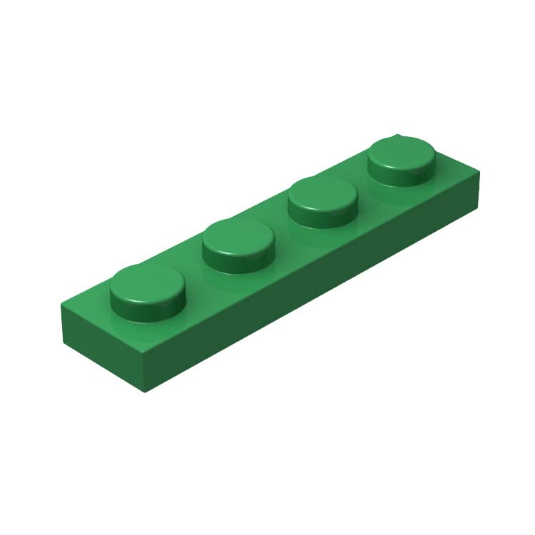 Classic Green Plates Bulk, Green Plate 1x4, Building Plates Flat 100 Piece, Compatible with Lego Parts and Pieces: 1x4 Green Plates(Color: Green)