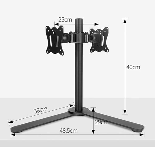 Support TV moniteur double écran 12-27 pouces en acier pour bureau - 3