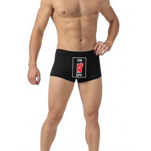 Mens short Boxer Briefs with Funny Novelty Printing-Means Underwear Comfortable，Soft & Breathable. Black4