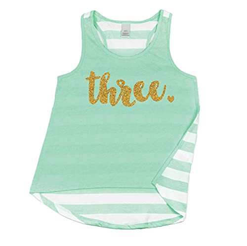 Bump and Beyond Designs Girl Third Birthday Tank Top 3rd Birthday Girl Shirt Green