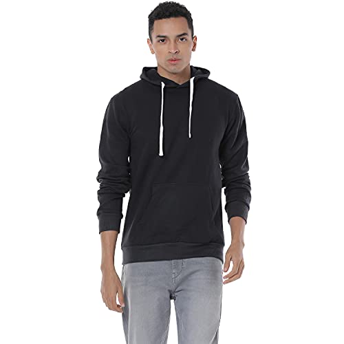 Image of Campus Sutra Men's Cotton Hooded Neck Sweatshirt