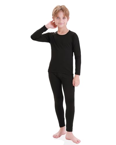 Thermal Underwear for Kids Long Johns, Boys Thermal Underwear Set for Skiing, Base Layer Long Underwear Boy Winter