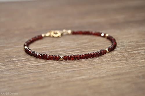 Bracelet de perles grenat pour un style stacking élégant au quotidien - 2