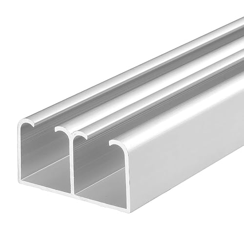 Kit de herrajes para puerta corredera con rieles ocultos para instalación de particiones