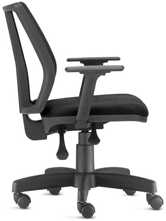 Cadeira Addit Escritório Home-office Baixa Ergonômica - Crepe Preto