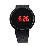 F91w - Reloj de pulsera de silicona para hombre, pantalla LED, fecha, color negro, negro, talla única