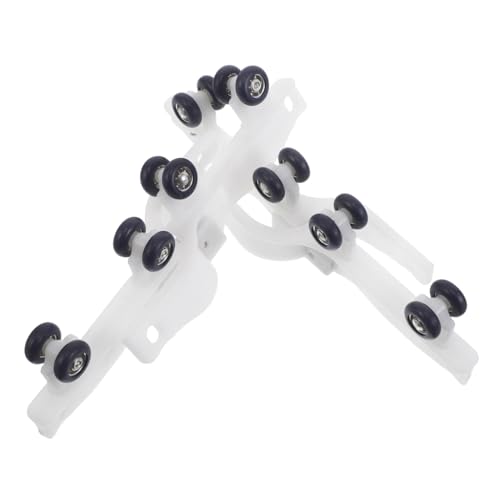 STOBAZA 2 Pairs Curtain Light Blocker Track Roller Bearing Magnetic Pulley Closure Drapery Rail Gliders Closure for Home Offices Window Shade and Curtains