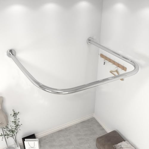 GJMSSMY Barra divisoria de ambientes en Forma de U para Cortinas - Riel de Soporte metálico para Separador de Espacios de Pared para privacidad, Ideal para Salones de Belleza, spas, dormitorios y pr