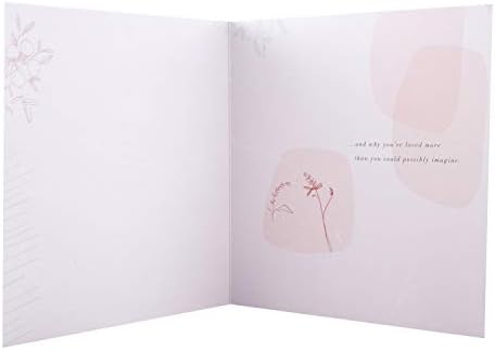 Hallmark Birthday Card for Mother - Contemporary Design with Heartfelt Message, white|pink|brown