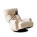 Lounge Sofa Chair with Side Pocket Armrests & Phone Holder. Gaming Chair for TV, Reading,Video,Games.Indoor Floor Chaise in Livingroom, Bedroom.Adjustable Foldable Backres&360° Swivel (Beige)