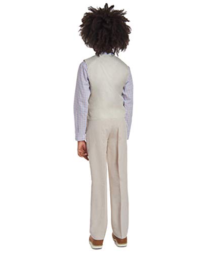 Image of Nautica Boys' 4-piece Formal Suit Set with Vest, Pants, Collared Dress Shirt, and Tie