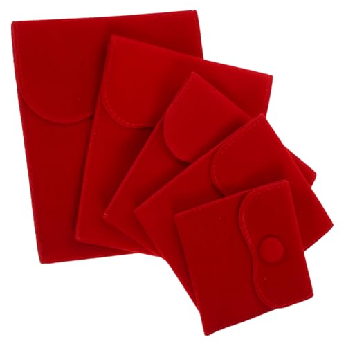 SOLUSTRE 15pcs Jewelry Bags for Women Portable Snap Button Pouches for Earrings Necklaces and Small Items Versatile Storage for Candy and for Special Occasions