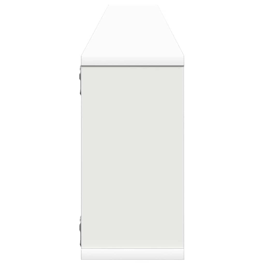 Mensole a Muro a Cubo 2 pz Bianche 100x15x30 cm in Multistrato | Design modulare salvaspazio per soggiorno o studio, ideale per esporre libri e decorazioni su pareti moderne.