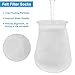 2Pcs 4 Inch Ring Filter Socks 200 Micron, Aquarium Felt Socks, Aquarium Filter Bags for Freshwater Saltwater Aquariums Fish Tank, Sump Filter Socks, Use in Ponds Overflows, 4 Inch Ring by 7 Inch Long