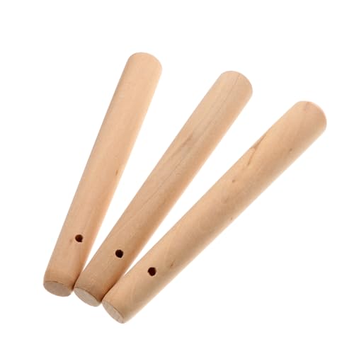 IWOWHERO 3Pcs Wooden Muddler Ergonomic Food Muddler Pestle Bar Tool Durable Wood Grinding Rod for Food Cocktails and Medicine Comfortable Grip Versatile Use