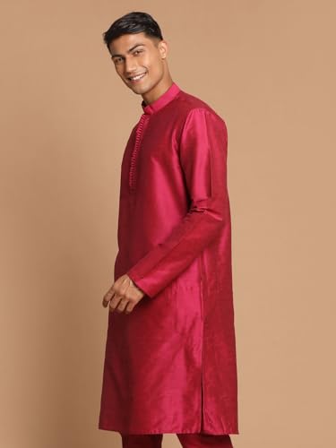 Image of VASTRAMAY Men's Cotton Blend Regular Fit Casual Kurta