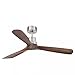Produktbild Deckenventilator Lorefar LANTAU Faro 33370 Nickel matt mit 3 dunklen Nussholz-Flügeln Durchmesser 132 cm inkl. Fernbedienung 3 Geschwindigkeitsstufen