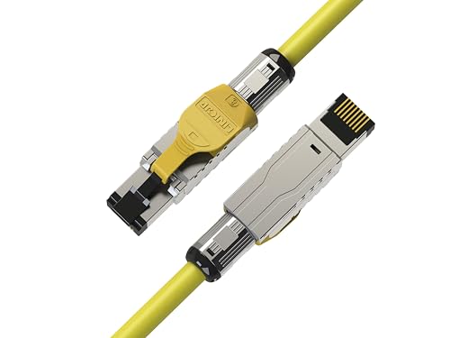 Image of LINKUP Cat 8 Ethernet Cable | Long Internet Cord | High Speed LAN Connection | RJ45 connectors | Use with Cat 5 / Cat 6 / Cat 7 | Optimal for Gaming