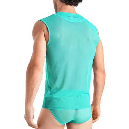 Rounderbum Mens Underwear | Transparent Tank Top | Slim Fit | Mens Clothes | Premium Quality | Comfortable and Lightweight2