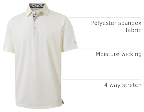 Image of Mens Polo Shirts Short and Long Sleeve Casual Solid Stylish Dry Fit Performance Designed Collared Golf Polo Shirts for Men