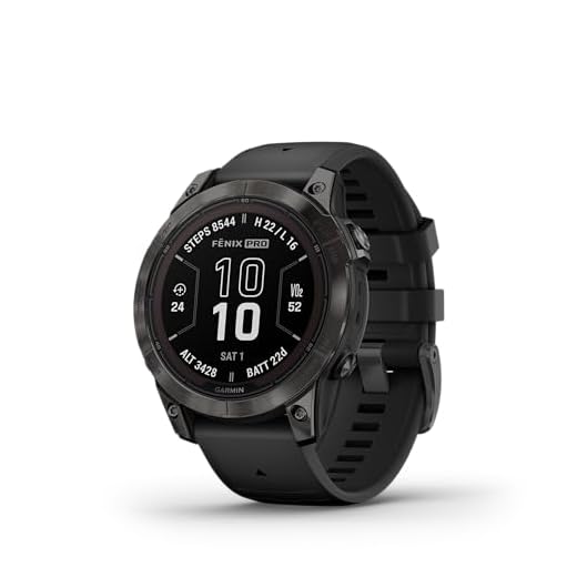 Garmin fēnix 7 Pro, Solar - Montre GPS Multisports connectée – Gray avec Bracelet Noir – Boîtier 47 mm