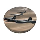 Sitzbezug: Der mit Jet-Fighter bedruckte, abnehmbare elastische Sitzbezug ist geeignet für Stuhlkissen mit einem Durchmesser von ca. 30–35 cm und einer Dicke von 4–7,8 cm.