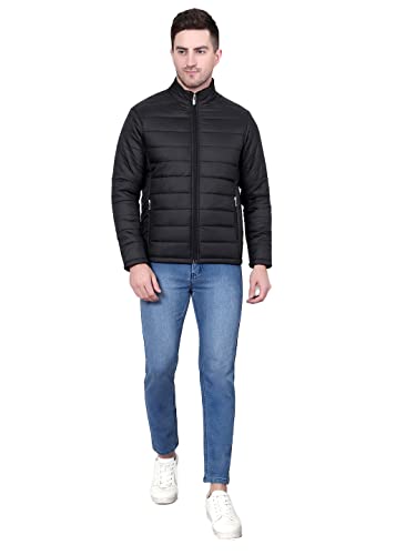 Image of KOTTY Men's Nylon Regular Solid Stylish Designed for Comfort and Warmth Puffer Jacket