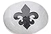 TFJ Men Women Western Fashion Belt Buckle Silver Metal Fleur De Lis Lily Flower French
