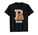 Orso Grizzly Lover alfabeto lettera orsacchiotto animale Maglietta