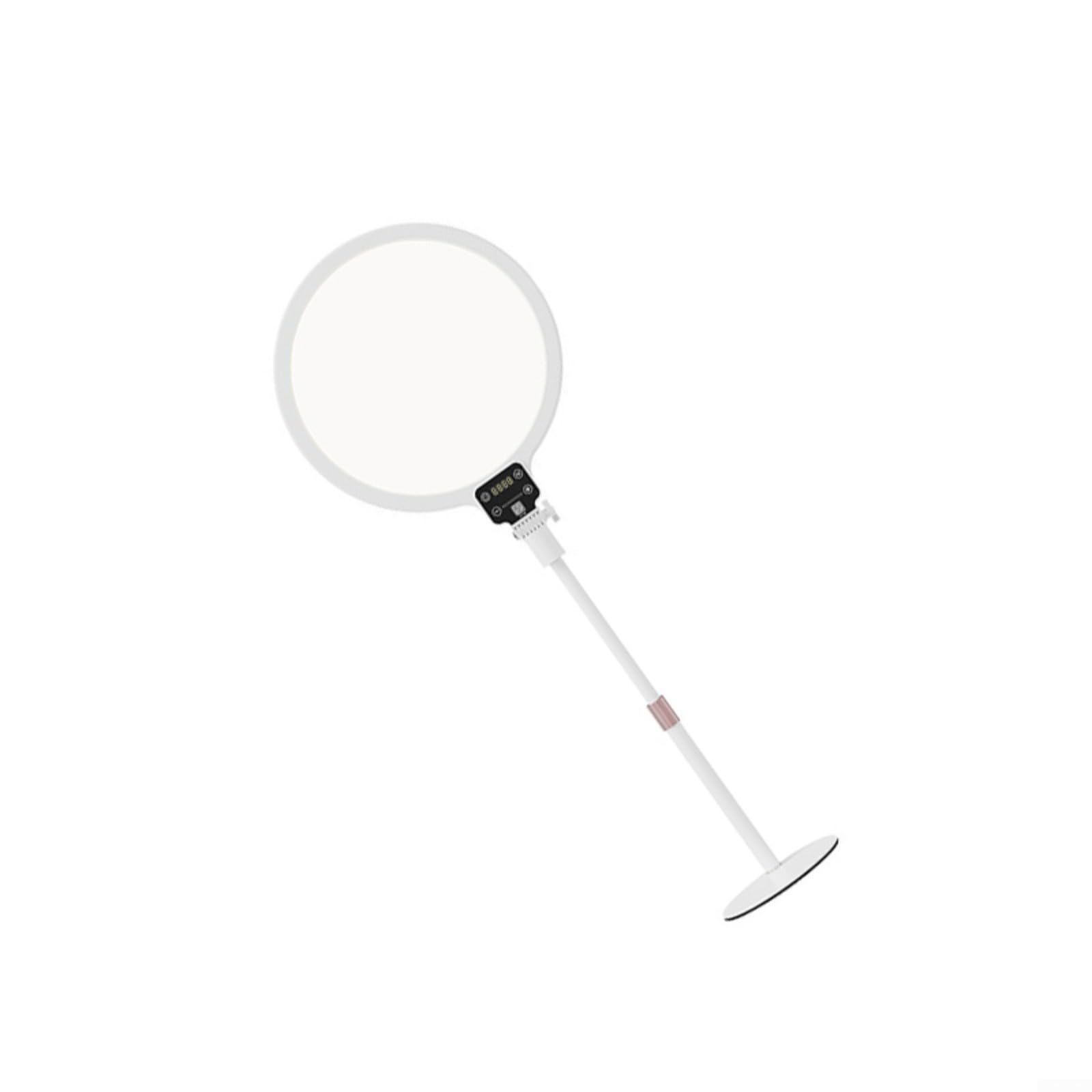 Luce ad anello a LED dimmerabile, con display Ultra HD, luce morbida per Live Streaming, selfie e videoconferenze, regolazione flessibile dell'angolo, bianco (bianco A)