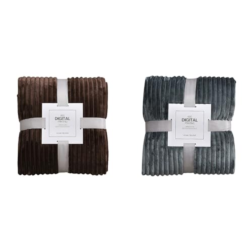 Generisch 2 mantas de lana ligeras para verano y otoño mantas de lana para sofás para camas de viaje para todas las estaciones, camping manta de invierno