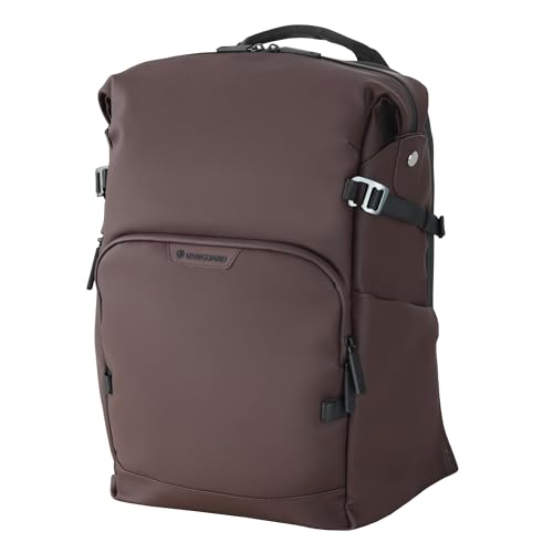 Image of VANGUARD VEO Lite B25L Camera & Everyday Backpack (Chocolate) - Fits Full-Frame Camera with 70-200mm Attached + 3-4 Lenses, 16 inch Laptop Storage, 3-Way Access, Convertible Daypack Design